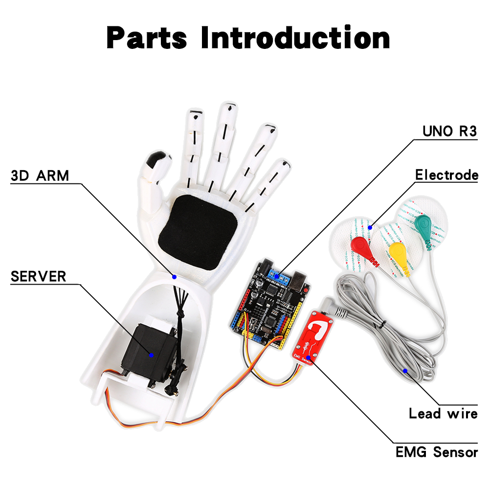 EMG Sensor Robotic Arm Electri - Diy Electronics Kits recension och pris
