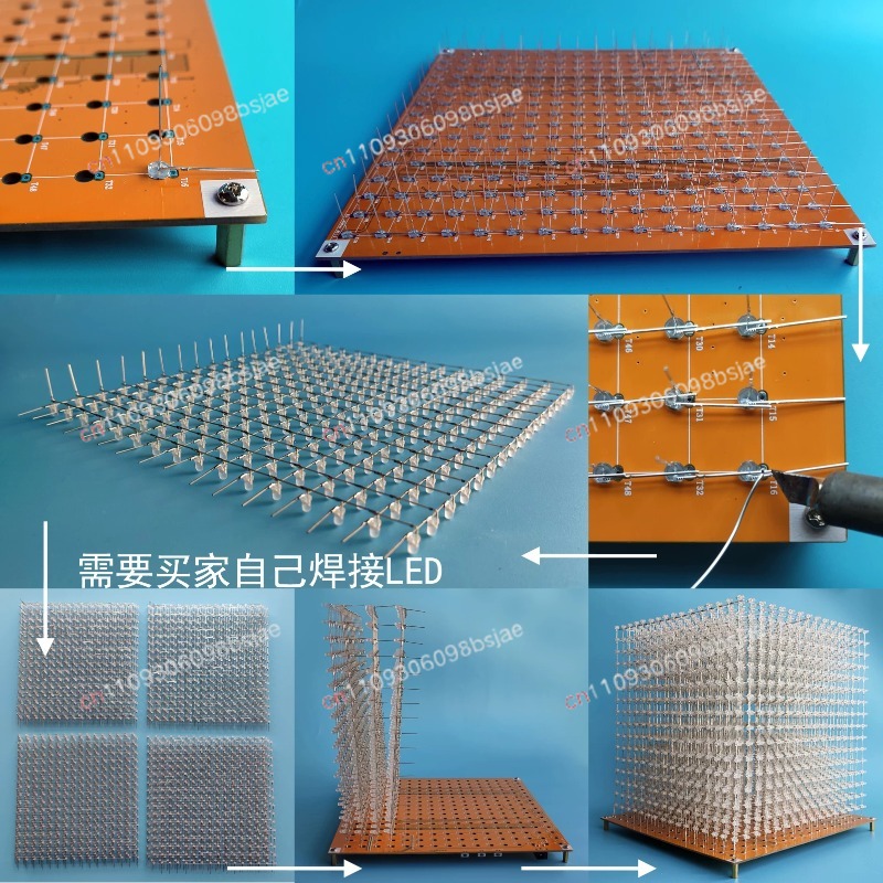 3D16MINI Light Cube Kit 16X16X - Diy Electronics Kits recension och pris