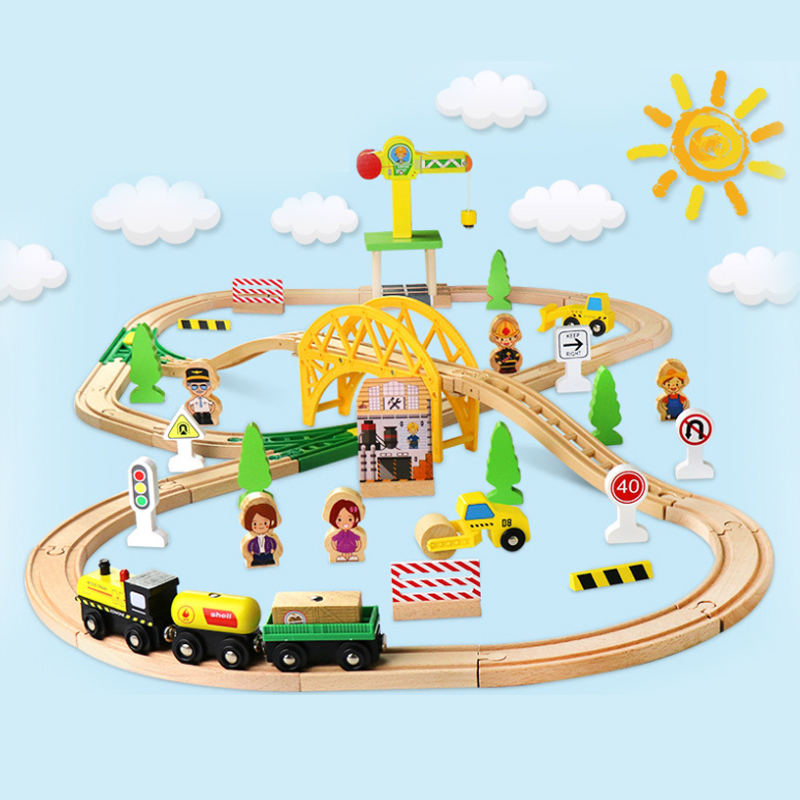 Wooden Train Track Highway Rin - Diy Electric Car recension och pris