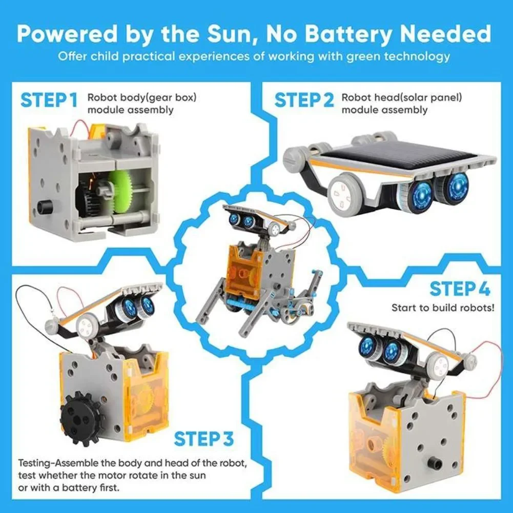 13 in 1 Solar Powered Robot Sc - Diy Kit Elektronik recension och pris